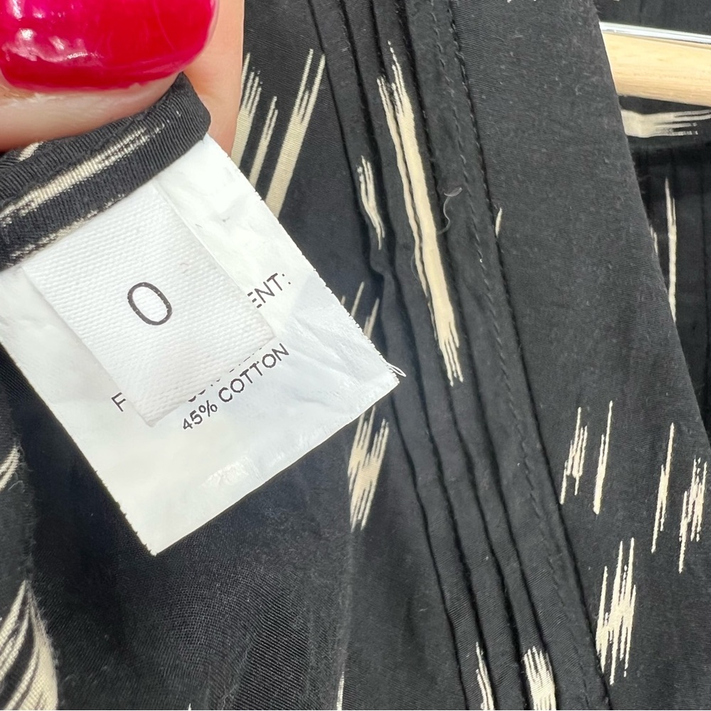 Derek Lam 10 Crosby Silk Cotton‎ Tie Waist Black V Neck Romper - Picture 6 of 15